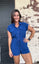 Fashionably Late Romper Blue