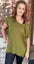 Olive VNeck Basic Tee