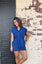 Fashionably Late Romper Blue